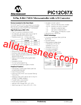 PIC12C671 Datasheet PDF - Microchip Technology