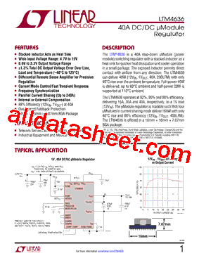 LTM4650-1 Datasheet PDF - Linear Technology