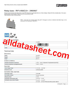RIF-0-BSC Datasheet PDF - PHOENIX CONTACT