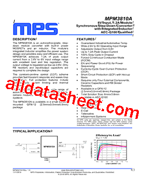 MPM3810A Datasheet PDF - Monolithic Power Systems