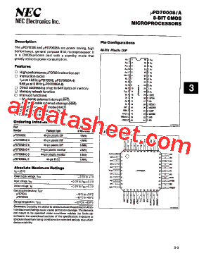 UPD70008AC-6 Datasheet PDF - NEC