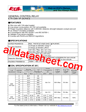 ETREMI-1P Datasheet PDF - EXCEL CELL ELECTRONIC CO., LTD.