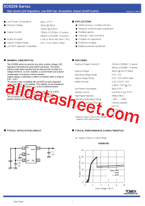 XC6209A122DR Datasheet PDF - Torex Semiconductor
