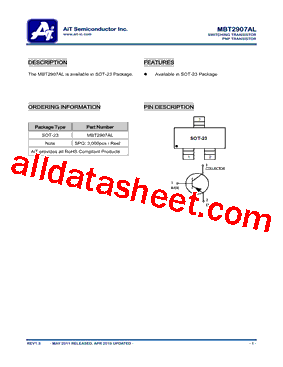 MMBT2907AL Datasheet PDF - AiT Semiconductor Inc.