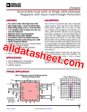 LTM4650 Datasheet PDF - Analog Devices