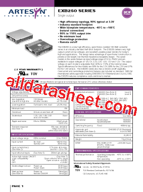 EXB250 Datasheet PDF - Artesyn Technologies