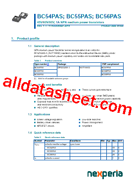 BC54PAS_SER Datasheet PDF - Nexperia B.V. All rights reserved