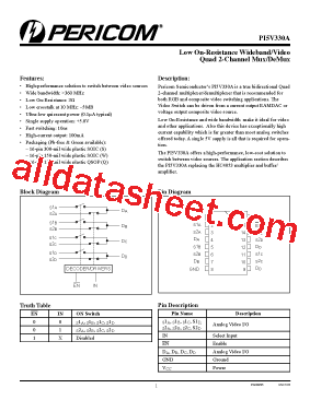 PI5V330AQE Datasheet PDF - Pericom Semiconductor Corporation
