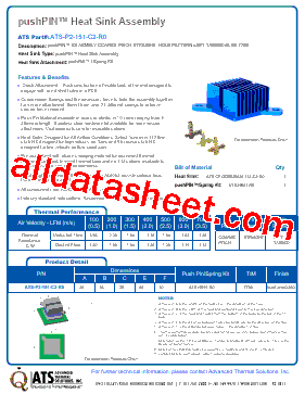 ATS-P2-151-C2-R0 Datasheet PDF - Advanced Thermal Solutions, Inc.