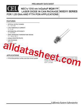 NX5311 Datasheet PDF - California Eastern Labs