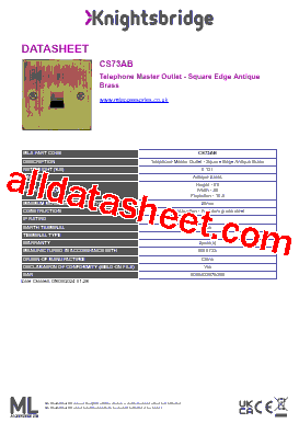 CS73AB Datasheet PDF - ML Accessories Limited.  All rights reserved.