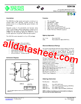 SDN136 Datasheet PDF - Solid State Inc