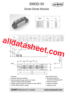SMDD-50 Datasheet PDF - SEMPO ELECTRONIC Limited
