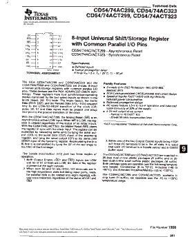 CD54-74AC299 Datasheet PDF - Texas Instruments