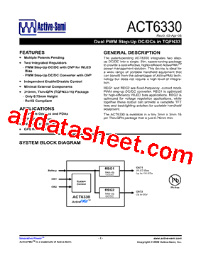 ACT6330 Datasheet PDF - Active-Semi, Inc