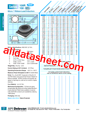 100-331M Datasheet PDF - API Delevan