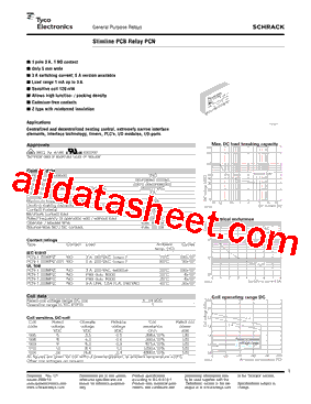 PCN Datasheet PDF - Tyco Electronics