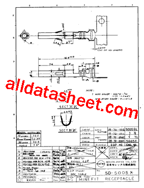 SD-5005 Datasheet PDF - Molex Electronics Ltd.