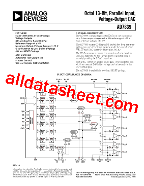 AD7839 Datasheet PDF - Analog Devices