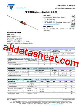 BA479S-TAP Datasheet PDF - Vishay Siliconix