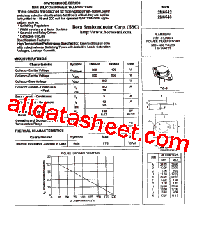 2N6542 Datasheet PDF - Boca Semiconductor Corporation