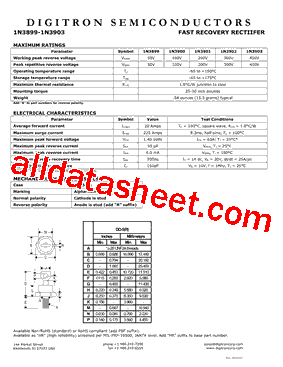 1N3900 Datasheet PDF - Digitron Semiconductors