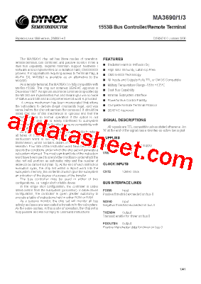 MAS3691ND Datasheet PDF - Dynex Semiconductor