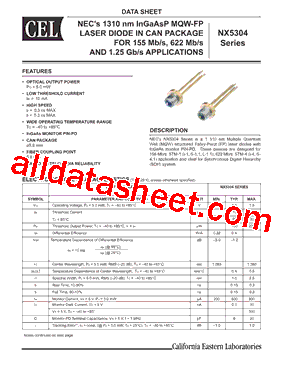 NX5304 Datasheet PDF - California Eastern Labs