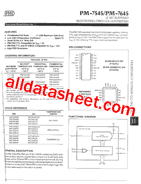 PM7545HPZ Datasheet PDF - List of Unclassifed Manufacturers