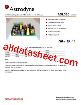 ASL365-12 Datasheet PDF - Astrodyne Corporation