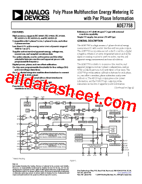 ADE7758ARWRL Datasheet PDF - Analog Devices