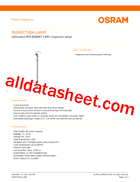 LEDINSPECTPROBONNET1400 Datasheet PDF - OSRAM GmbH