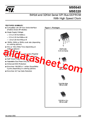 M95320-WBN3P Datasheet PDF - STMicroelectronics
